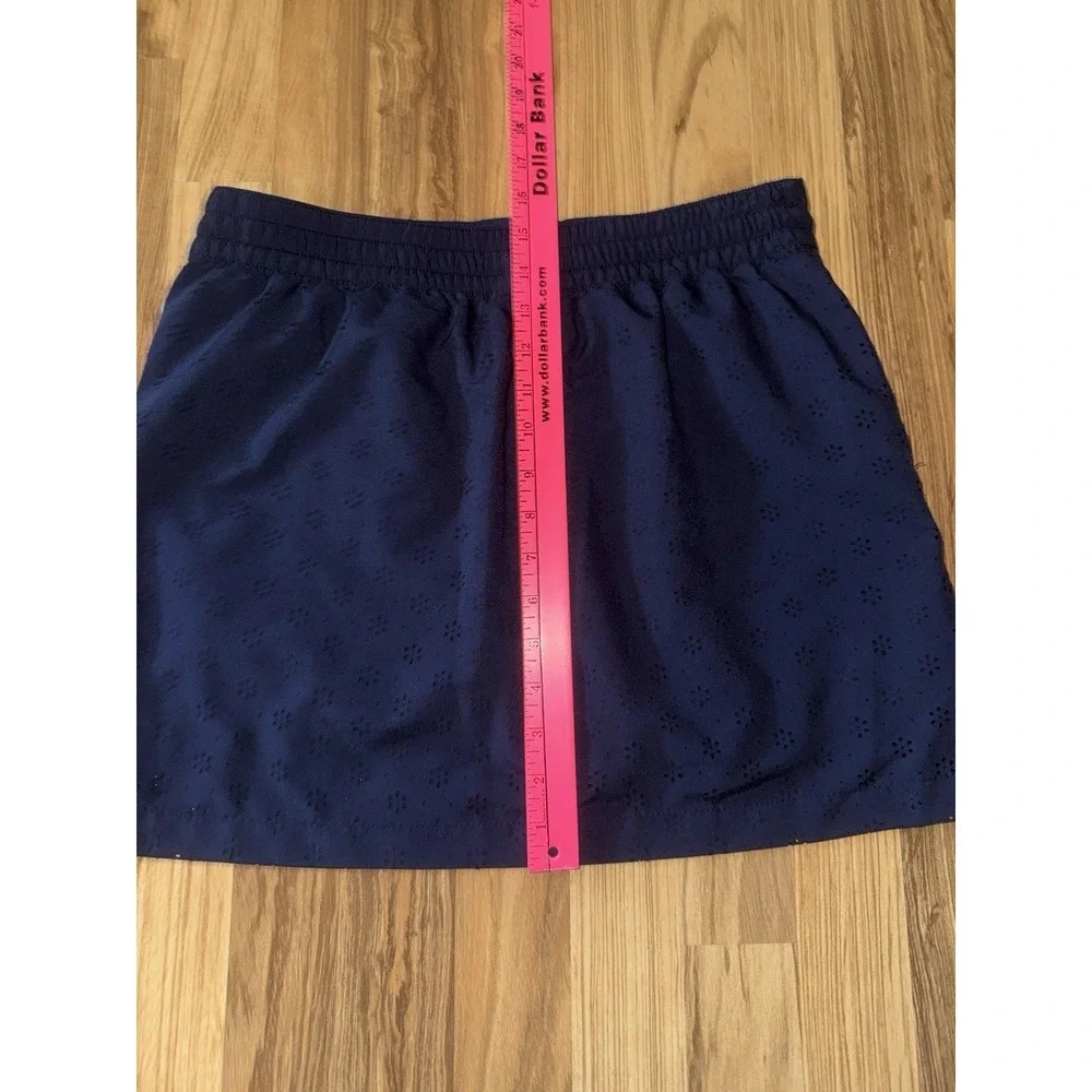 Speedo Women's Navy Blue Skort Sz‎ Small Eyelet Cut Shorts UPF 50+ Protection